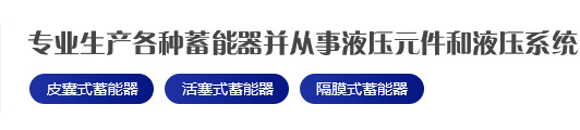 專業生產各種蓄能器并從事液壓元件和液壓系統